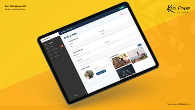 Daily UI Challenge - #007 - Settings Page biking clean design design challenge graphic design nz profile settings page simple ux ux design