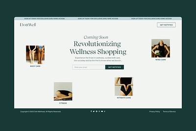 Coming Soon Page - Wellness Brand branding clean comingsoon design ecommerce minimal simple ui website wellness