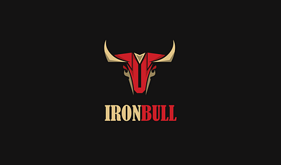 IRONBULL angry animal bull ironbull logo mascot monster redbull robot