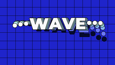 A wave text animation motion graphics