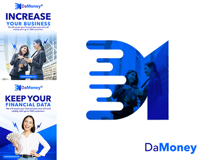 DaMoney bluelogo brandinglofo dlogo dmlogo finance logo moneylogo