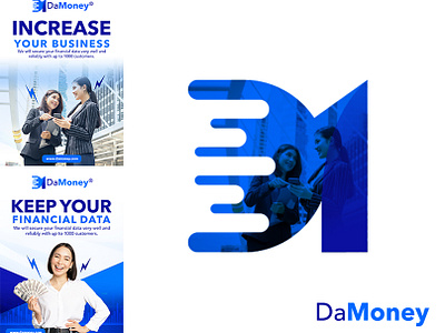 DaMoney bluelogo brandinglofo dlogo dmlogo finance logo moneylogo