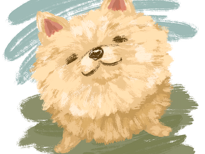 My beloved dog animal dog illustration pet puppy