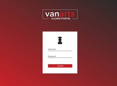 VanArts Alumni Portal branding design ui ux web design