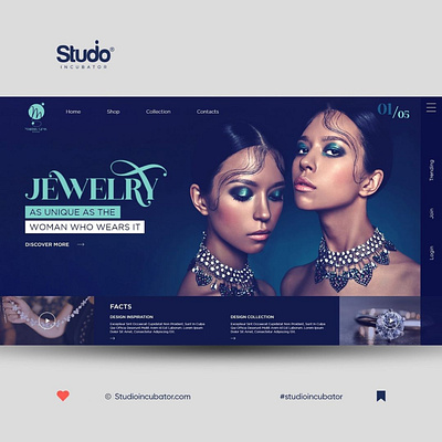 Landing Page Design For Jewellery Brand app design colour themes design design inspiration designs inspo digital screens design graphics high fidelity screens ideas layouts logo design typography ui ui design uiux user experience user interface ux webpage design inspiration website design