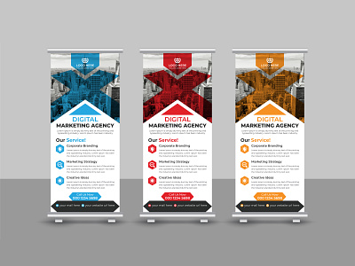 Corporate Business Marketing Roll Up Banner Design advertisement banner branding business corporate creative design display graphic design marketing modern pop up banner presentation print template pull up banner retractable banner roll up roll up banner stationery x banner