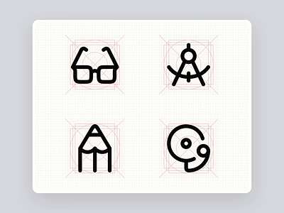 Drawing education icons in seconds 👓🪄 in Figma animation compase drawing education education icon figma figma plugins glasses icon icon design icon drawing iconography icons illustration line icon motion graphics pencil school bell stroke vector