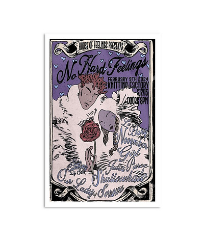 House Of Feelings Feb 9 2024 Knitting Factory NYC Poster