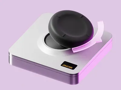 Button Series: Joystick 3d animation b3d blender branding button c4d cinema4d design gif interaction joycon joystick pink purple render