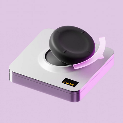 Button Series: Joystick 3d animation b3d blender branding button c4d cinema4d design gif interaction joycon joystick pink purple render