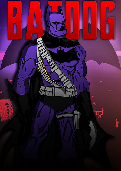 BATDOG =Batman + RC comics Doga chahrcterdesign graphic design illustration photoshop vector