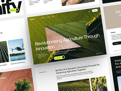 Greenify - Modern Agriculture Landing Page agriculture branding design farm farming fresh green landing page minimalist modern modern farming page product stylish ui ui ux ui visual design ux web design website