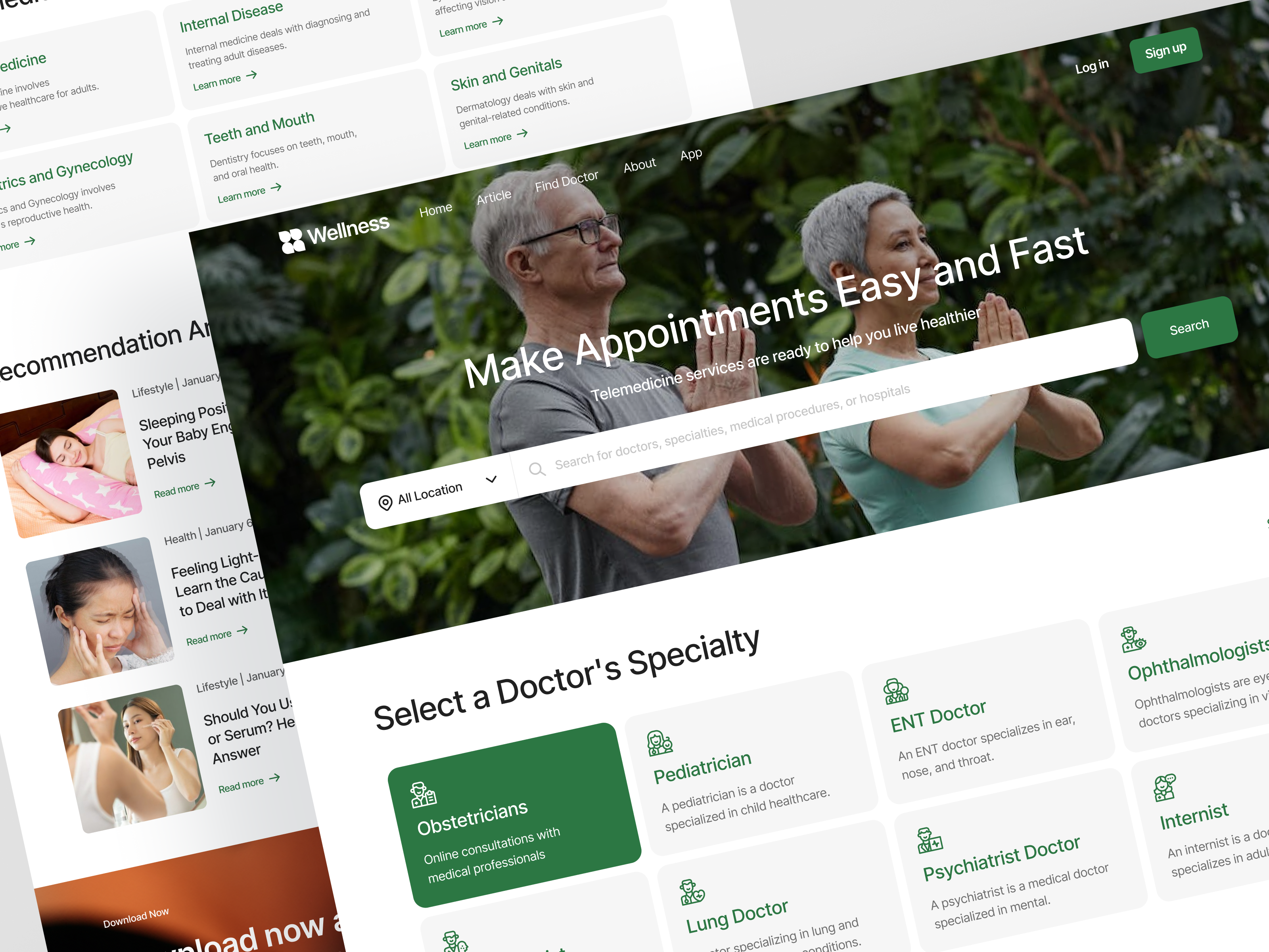 Wellness - Search Doctor clean website consultation doctor health care healty life mental mental health minimalism search search doctor skin care web design wellness website