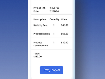 Daily UI #046- Invoice app design ui ux