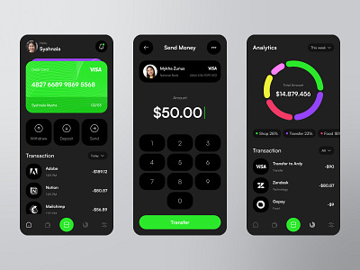 Banking App Exploration analytics app application balance bank banking clean debit design finance finance management financial investment manager mobile money ui uiuxdesign ux wallet