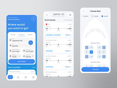 Flight Booking App airplane airport app boarding pass clean design flight app flight booking app flight booking app design flight schedule flight search flight ticket location mobile search flight ticket ticket booking travel ui ux