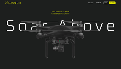 3D Drone Website - Concept 3d animation motion graphics ui ui design ux design web design website