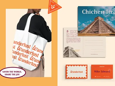 Wanderlust - Mockup brandidentity branding brandtemplates contentcreation creativedesign design food graphic design instagrampost logo travel visualidentity