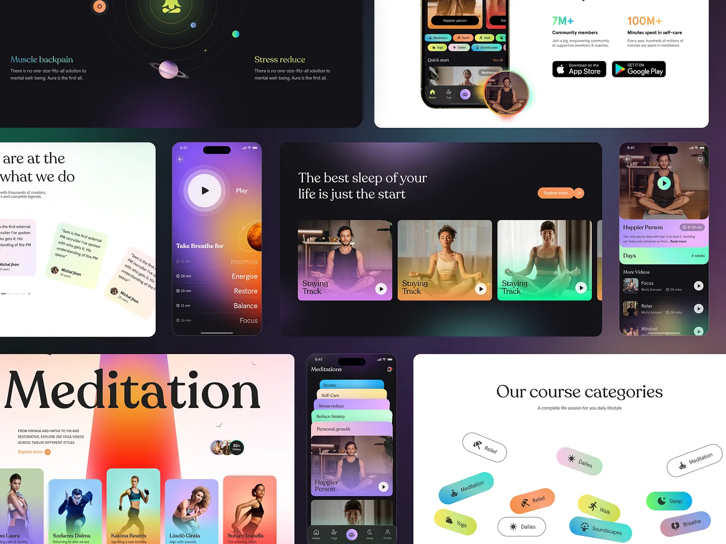 Innovative Meditation Website Design for Mindfulness and Wellness