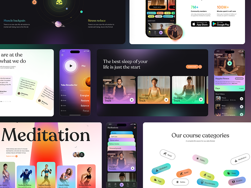 Yoga And Meditation Mobile App | Yoga Website Design animation landing page meditation meditation and yoga app meditation app meditation mobile app meditation mobile app design meditation website mobile app sleep meditation app web design website yoga yoga and meditation yoga and meditation mobile app yoga app yoga meditation website design yoga mobile app yoga website yoga website design