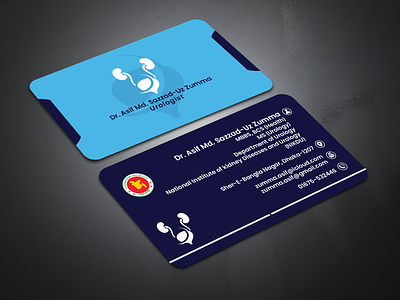UROLOGY VISITING CARD branding graphic design logo medical visiting card prescription pad urology visiting card