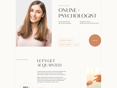 Psychologist Website Template business figma health coach landing page moder modern design psychologist sleek ui ui website