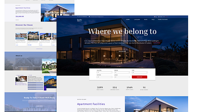 Real Estate Landing page branding ui