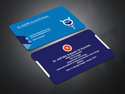 Urology medical visiting card design branding graphic design logo