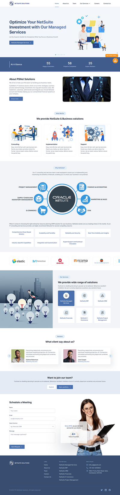 NETSUITE SOLUTIONS Home ui