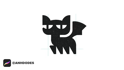 Winged Cat Dragon logomark design process credit: @anhdodes 3d anh do logo design anhdodes anhdodes logo animation bat logo branding cat logo design dragon logo graphic design illustration logo logo design logo designer logodesign minimalist logo minimalist logo design motion graphics ui