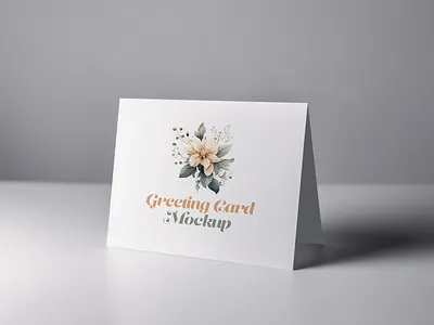 Standing Greeting Card Mockup premium