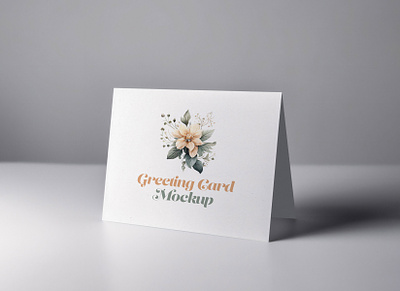Standing Greeting Card Mockup premium