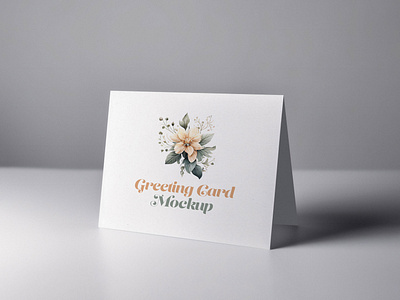 Standing Greeting Card Mockup premium