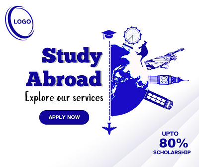 Study Abroad social media image 3d adobe photoshop animation branding company promotion digital marketing facebook flyer graphic design illustration image editing logo motion graphics poster product design social media image study abroad ui website design