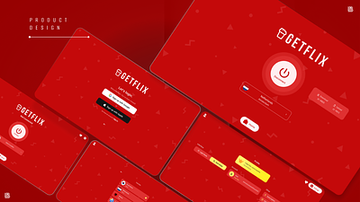 Getflix TV App Design branding graphic design layout design product design ui uiux design uxui design web design