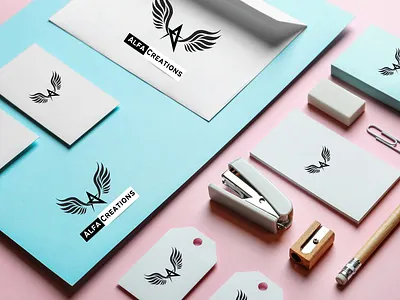 Branding for Alfa Creations and Purple Beauty. branding design graphic design illustration illutration logo logo design minimalistic modern