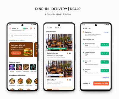 DEALS | DINE-IN | DELIVERY case study graphic design ui ux