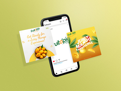 Branding project (Social Media Designs) branding content marketing design fruit graphicdesign illustration mango minimalism photography social media tropical typography