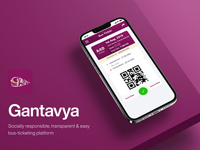 Gantavya | Socially Responsible Bus ticketing platform booking bus ticket easy ticketing mobile app platform social impact ticketing tourism travel ui ux