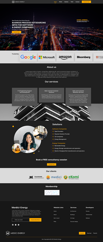 Medici Energy Web Design Concept branding concept design design graphic design layout design product design ui design web design