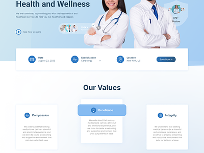 Health & Wellness Website Design figma health and wellness heath care landing page modern design ui ux website wellness