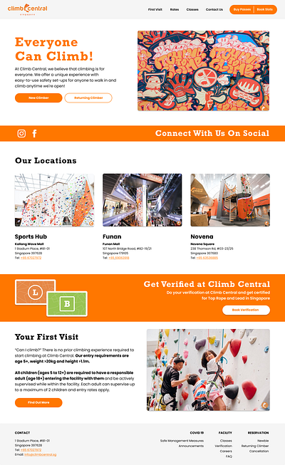 A Climbing Gym landing and booking page booking page climbing gym graphic design sports ui ui design ux ux design web design