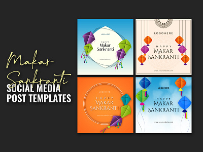 Makar Sankranti Social Media Post Template banner ads branding digital design festiva post festive banner graphic design makar sankranti makar sankranti social media ad social media social media ad social media ads social media banner social media post social media post template