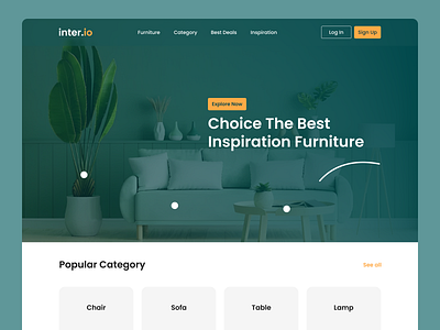 Inter.io - Furniture Web Design figma furniture ui website