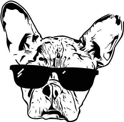 Pup dog glasses illustration pup shades sunglasses
