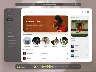Music Web App Concept design music music website ui web web app web application website