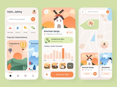 Travel App Exploration 3d android animation app branding clean design graphic design illustration ios logo mobile motion graphics travel typography ui ux website