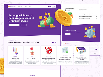 Kids Financial Website Revamp branding finance kids ui ux website design