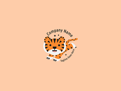 Baby Tiger Logo animal baby branding business care design logo rescue tiger wild zoo