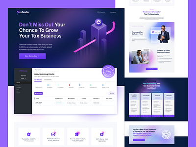 Landing page design graphic design ui